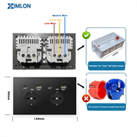 XIMLON Enchufe Alemán 16A A+C de Carga Rápida, Estándar Europeo 220V, Interruptores Eléctricos Industriales de Alta Calidad, Enchufes de Larga Duración