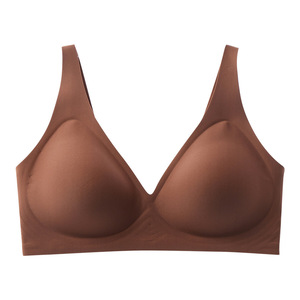 Soutien-gorge sans fil push-up grande <span class=keywords><strong>taille</strong></span> pour <span class=keywords><strong>femme</strong></span>, sans couture, décolleté plongeant, collection pour forte poitrine, avec maintien latéral, en gelée pour le commerce international - Product Image 5