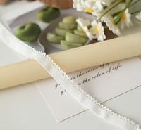 Bande élastique en nylon Picot de 1cm, respectueuse de la peau, haute élasticité et résistance à l'usure pour les sous-vêtements et les vêtements.
