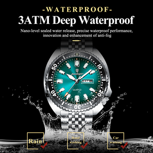 Poedagar <span class=keywords><strong>Vente</strong></span> Chaude <span class=keywords><strong>Luxe</strong></span> Affaires Montres Quartz en Acier Inoxydable Étanche Lumineuse pour Hommes - Product Image 2