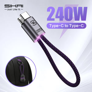 Cable de Carga Rápida SIKAI de 240W, Tipo-C a C, de Nailon, con Magnético, para iPhone 15-17 y <span class=keywords><strong>Samsung</strong></span>, Anti-Enredos, PD3.1 USB-C - Product Image 1