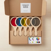 Pales de couleur chromatiques personnalisées OEM en bois avec superposition, planche filtrante transparente, jouet éducatif scientifique d'optique de la lumière et de la théorie