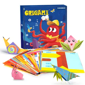 108 Blatt Buntes Origami-Kit Übungs papiere Instructional Origami Book Origami Geschenk für Kinder Training Craft