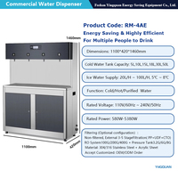 Distributeur d'eau en acier inoxydable grande capacité, eau chaude et froide, eau pure, utilisation hôtelière et en salle de sport