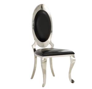 Chaise de salle à manger rembourrée de luxe Chaises de salle à manger pour restaurant hôtel maison avec pied en acier inoxydable doré cuir moderne - Product Image 5