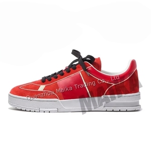 Zapatillas Personalizadas de Cuero Genuino para Hombre, Antideslizantes, para Correr, Caminar, Cómodas, Diseño de Zapatos de Skateboard, Calzado Personalizado - Product Image 1