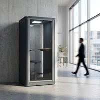UNIBOOTH - Cabine insonorisée 30 dB, acoustique ISO 23351, ASTM-E84, ignifuge, montage rapide, silencieuse, pour salle de réunion, usine, meilleur rapport qualité-prix