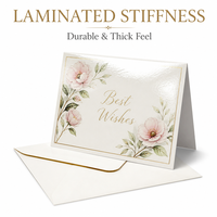 Cartes de vœux personnalisées imprimées en offset, papier couché, service d'impression laminée, fabricant OEM ODM, qualité de gros