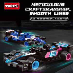 Woma Factory 10 Packs Jouet de voiture <span class=keywords><strong>F1</strong></span> Blocs de construction à assembler Ensemble de jouets Voiture de course pour enfants (C1025) - Product Image 2
