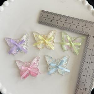 Sweet Jelly Candy Color Butterfly Acrylic Charms-Bricolage pour coque de téléphone, pince à cheveux, fabrication de bijoux - Product Image 5