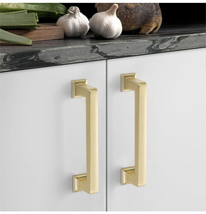 มือจับประตูตู้ลิ้นชักห้องครัวมือจับประตูตู้ลิ้นชักตู้เสื้อผ้าทำจากโลหะผสมสังกะสีแบบเรียบง่าย - Product Image 5