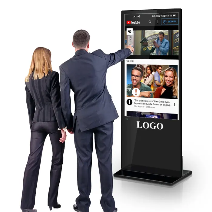 Interactive Kiosk Floor Stand 4K Full HD Advertising Digital Touch Screen Self Service Kiosk For Advertising Equipment