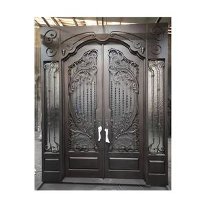 Puertas de hierro forjado Diseños Puerta doble Puerta de acero para el hogar - Product Image 6