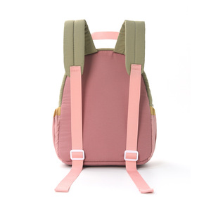 Sac à dos pour enfants, blocs de couleur, broderie pomme, sac à dos de maternelle, sac de voyage pour bébé, sac à dos tendance en polyester imperméable pour enfants - Product Image 4