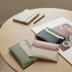 WRIZA Porte-cartes minimaliste en cuir PU, étui pour cartes de crédit avec fonction de blocage RFID, options multicolores pour hommes et femmes - Product Image 2