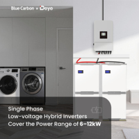 Offre spéciale système complet d'énergie panneau solaire 6kw 8kw 10kw 12kw onduleur hybride Deye avec batterie LiFePO4 carbone bleu