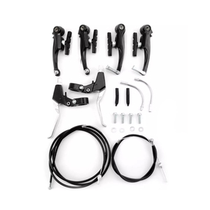 Bisiklet yedek parçaları alüminyum V fren seti dağ bisikletleri 2 adet evrensel araba alüminyum otomatik dişli fren bir kablo setleri siyah 2P - Product Image 4