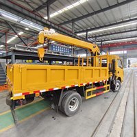 Camion Dongfeng 4x2 avec grue de 5 tonnes, hauteur de levage de 12,5 m, camion-grue de transport de marchandises