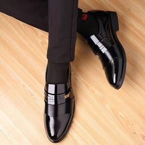 Zapatos de vestir clásicos de cuero PU para <span class=keywords><strong>hombre</strong></span>, estilo OEM, <span class=keywords><strong>con</strong></span> malla, ideales para reuniones de negocios. - Product Image 3