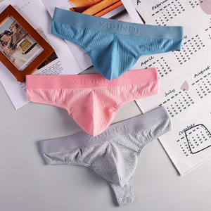 Nouveau sous-vêtement <span class=keywords><strong>string</strong></span> côtelé en coton pur pour hommes, <span class=keywords><strong>short</strong></span> <span class=keywords><strong>string</strong></span> en T convexe et respirant, culotte confortable pour jeune <span class=keywords><strong>homme</strong></span> sexy - Product Image 1