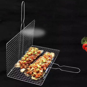 Pince de cuisson pour barbecue en acier inoxydable, pince à poisson renforcée, plaque à mailles épaissies, accessoire de barbecue - Product Image 3