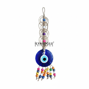 Adorno de ojo malvado de macramé 28x7cm Artículo de decoración para el hogar - Product Image 2