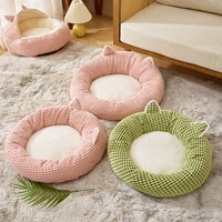 Lit pour chat en velours en forme de grenouille, lit douillet et chaud pour petits chiens et chatons