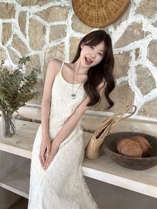 Robe longue en dentelle pour femme, style estival, haut <span class=keywords><strong>de</strong></span> gamme, broderie élégante, idéale pour les vacances à la plage - Product Image 3