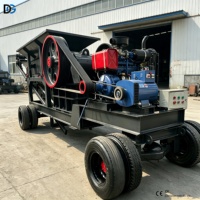 Concasseur à mâchoires mobile diesel PE500*700, technologie de pointe, haute productivité, capacité max. 3-200 t/h pour le sable