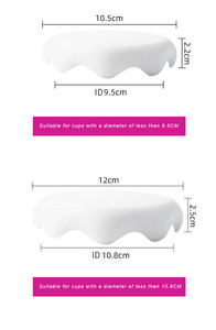 Tazas de Té Nuevas de Fábrica con Tapa Deslizante de Silicona Transparente Reutilizable, Logotipo Personalizable, Resistentes al Calor y Aptas para Lavavajillas - Product Image 3