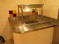 Table de buffet d'hôtel commerciale, chauffe-plats avec comptoir LED