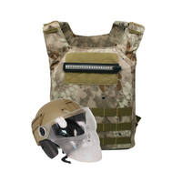 Ensemble de gilet et casque tactique à détection électronique de coups pour jeux de simulation de style PUBG avec système de combat CS en direct en extérieur