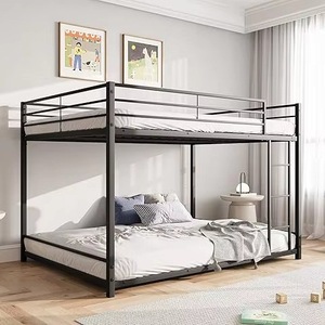 Custom-made wrought iron bunk <b>beds</b> for home use, hotels, apartments, and bedrooms, featuring <b>storage</b> cabinets and drawers, - Product Image 4
