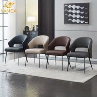 Meubles de salle à manger de style européen, chaises de salle à manger modernes, chaise d'appoint avec pieds en métal