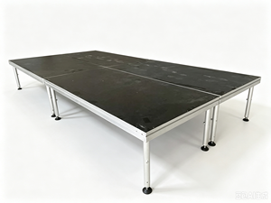 Plateforme de scène modulaire portable en aluminium personnalisée, modèle GEST 6082-T6, hauteur réglable, contreplaqué antidérapant de 18 mm, concert, mariage - Product Image 4