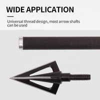 STARCN Archery HA130 Pointe de flèche de chasse pour arc à poulies et arc recurve, 100 grains, 3 lames fixes, pointe de flèche de chasse