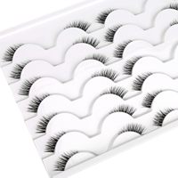 Faux cils synthétiques européens et américains pour l'approvisionnement transfrontalier, 14 paires, cils coupés en deux, longueur allongée pour le coin externe de l'œil