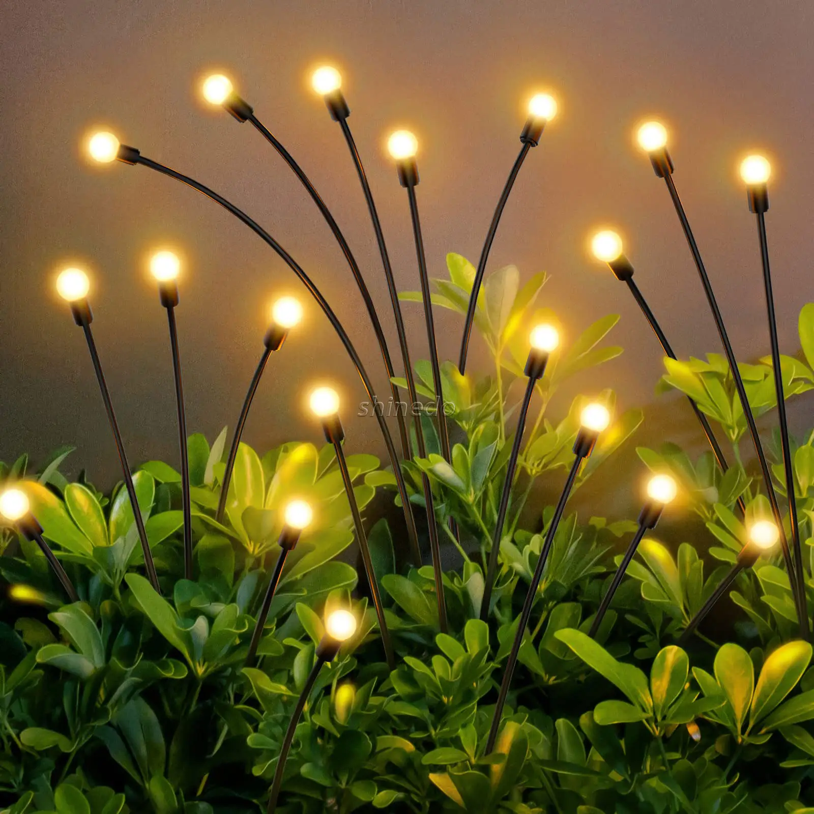 Outdoor Solar Light Waterproof Holiday Firework 6/8/10 heads led Solar Garden Light Powered Firefly Lamp Starburst Solar Light