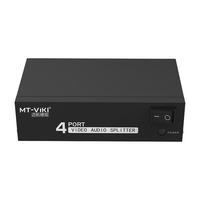 RCA Splitter 1 Giriş 4 Çıkış MT-ViKI AV Splitter 1x4 1 Bilgisayar 4 Monitör + Güç Adaptörü Guangdong Özel Kalıp