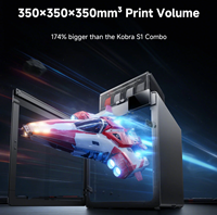 Anycubic Kobra S1 Max Combo Printer 3D Format Besar CoreXY 350mm ACE 2 Pro Multi-warna Tertutup Auto Leveling Untuk Penggunaan Komersial