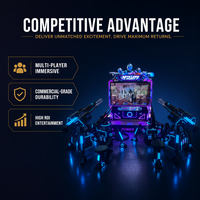 Machine de jeu d'arcade de tir Artillery Fury avec écran HD de 100 pouces, simulateur à monnayeur et à rédemption de tickets pour centre de divertissement