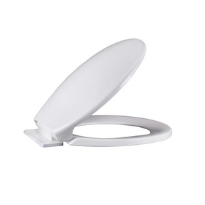 Artículos sanitarios de baño familiares modernos, inodoro de plástico PP ajustable en altura, WC, cubierta de asiento de inodoro alargada frontal abierta blanca delgada - Product Image 6