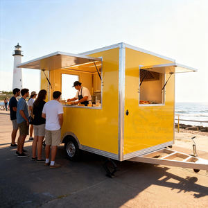 Remolque Comercial Vintage para Comida, Carrito <span class=keywords><strong>de</strong></span> Hot Dogs, Pizza, Café, Dulces, Camión <span class=keywords><strong>de</strong></span> Comida Callejera con Cocina Completa - Product Image 3