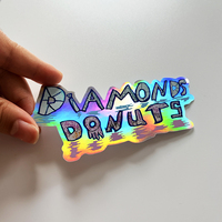 Autocollants décoratifs pour ordinateur portable, imperméables, découpés, holographiques, logo personnalisé, autocollants holographiques arc-en-ciel laser