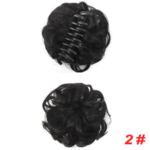 Extension de cheveux synthétiques courts bouclés désordonnés pour femmes <span class=keywords><strong>Chignon</strong></span> beignet rouleau <span class=keywords><strong>chignon</strong></span> <span class=keywords><strong>perruque</strong></span> avec pince à griffes et attache élastique - Product Image 6