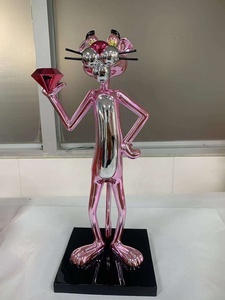 Scultura della <span class=keywords><strong>pantera</strong></span> della statua di animale carino scultura di arte Pop del centro commerciale personalizzato - Product Image 6