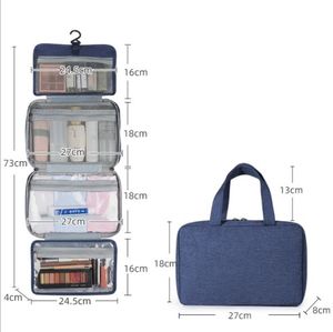 Low Price Hanging <strong>Travel</strong> Makeup Toiletry <strong>Bag</strong> Eco Friendly 4 Fold Multifunctional Wholesale <strong>Cosmetic</strong> <strong>Bags</strong> - Product Image 2