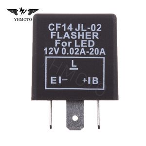 Bombillas LED Señales Fliker ATVS Piezas de motocicleta 3 pines CF14 EP35 Controlador de relé de flash intermitente LED electrónico Hecho ABS duradero - Product Image 5