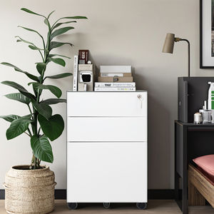 ארון אחסון מתכת מודרני עם מגירות-חיסכון בחלל עיצוב רב-תכליתי לחיסכון רב-תכליתי למלתחה & משרד - Product Image 1