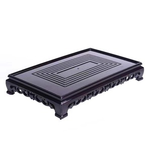 Antique Style Resin <b>Flower</b> <b>Pot</b> Stand Square Traditional Design Living Room Decor Multi Functional Display Shelf - Product Image 2